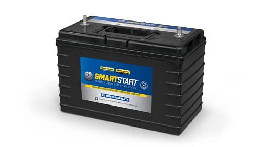 Designed for power and productivity, the SmartStart™ Premium Heavy-Duty Battery #F775DSW helps you get the job done, season after season.• Convenient lifting slots or handle(s) for easy handling and installation• Sealed cover with gasketed screw-in caps and single port vent eliminate nearly all terminal corrosion and acid leakage• Vertical ribbed container exceeds the most stringent vibration requirements• Microporous polyethylene plate separators eliminate shorts from plate contact and normal material shedding• Calcium/lead alloy plates for maintenance-free performance and increased durability under normal operating conditions• In-board lug design reduces vibration and contributes to higher cranking performance• Epoxy anchor bonding for superior protection against jolts and vibrations• Waffle bottom strengthens the case, reduces stress deformation and resists puncturesSpecifications:• BCI Group: 31• CCA (Cold Cranking Amps): 950• CA (Cranking Amps): 1185• RC (Reserve Capacity): 195• AH (Amp Hours): 99• Volts: 12• Core: SCRP3• Post Type: T (Threaded)• Warranty: 20 months Package Weight: 28.0 kg Package Length: 400 mm Package Width: 230 mm Package Height: 390 mm Package Quantity 1 WARNING! For California Residents Only: Cancer and Reproductive Harm https://www.p65warnings.ca.gov